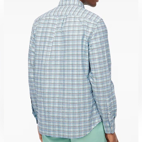 NEW J Crew Flex Oxford Classic Size M Button Up Shirt Long Sleeve Plaid - Picture 3 of 5